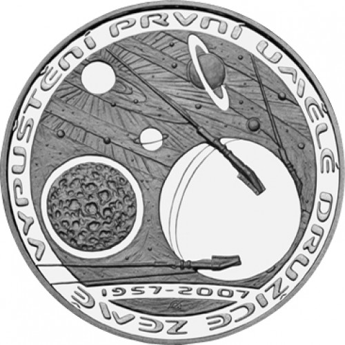 Stříbrná pamětní mince 200 Kč družice